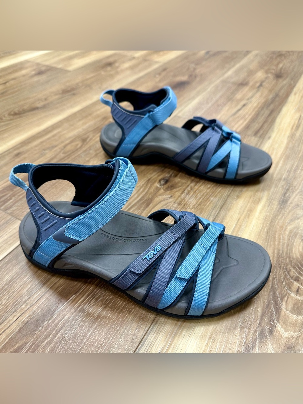 Teva Tirra Sandals 4266 Strap Adjustable, Blue Grey, Women’s 9